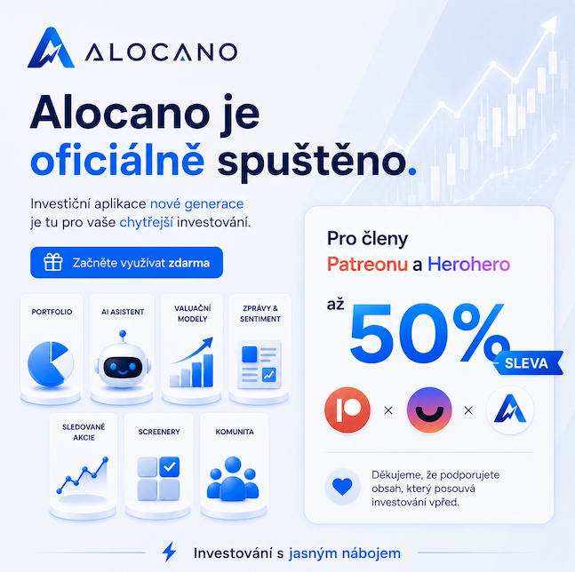 ⚡️ Alocano investiční aplikace - zdarma pro všechny!