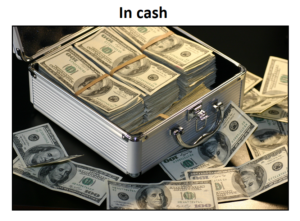 In cash