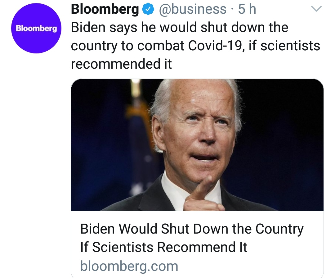 Biden shut down US