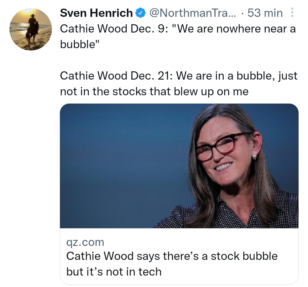 Cathie Wood Ark invest bublina