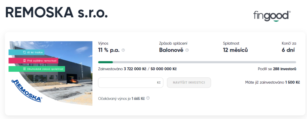 Remoska Fingood Investice