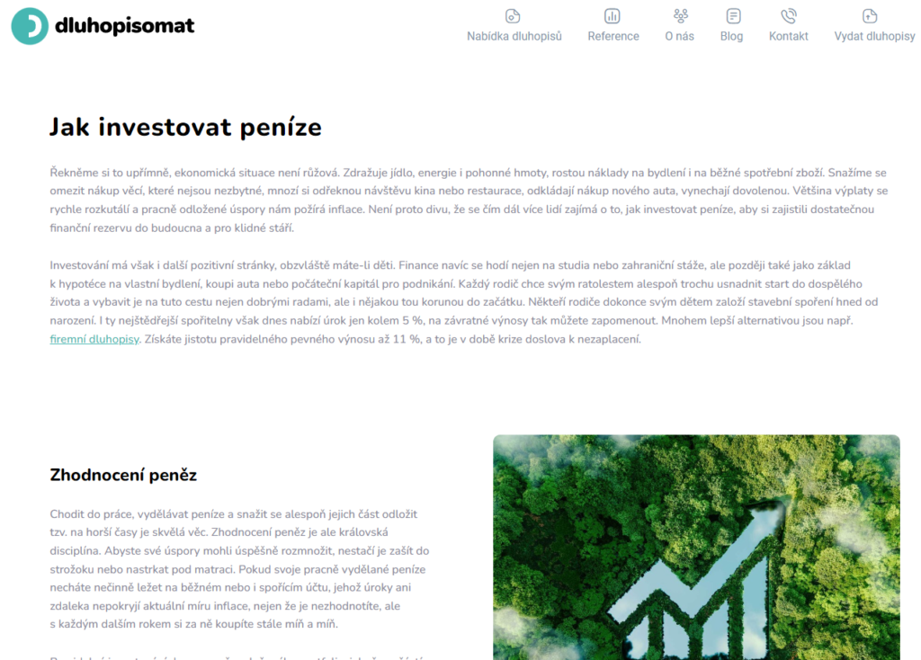 Recenze online platformy Dluhopisomat