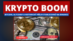 Binance láme rekordy: Historický příliv stablecoinů, nárůsty altcoinů a pohyby ETF na kryptotrhu