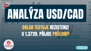 Měnový pár USD/CAD testuje rezistenci 50denního SMA