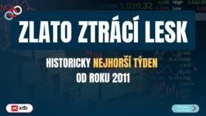 Zlato prudce klesá: od historických maxim ztratilo přes 20 %, tlak sílí